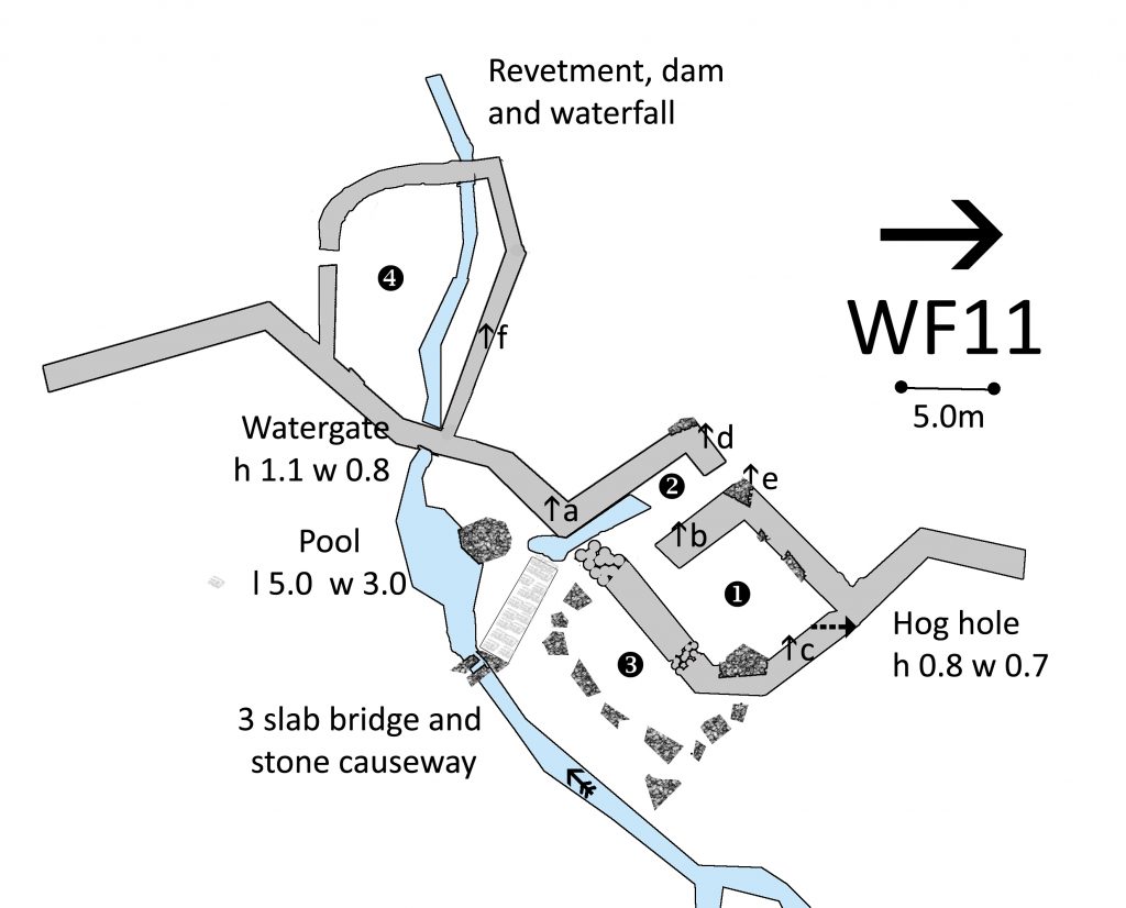 survey drawing of washfold 11in area 4, Walna Scar Road