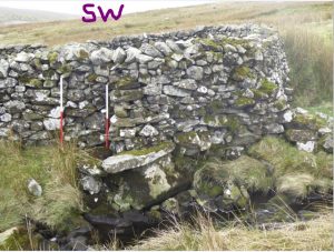blocked wall and launching stone looking SW